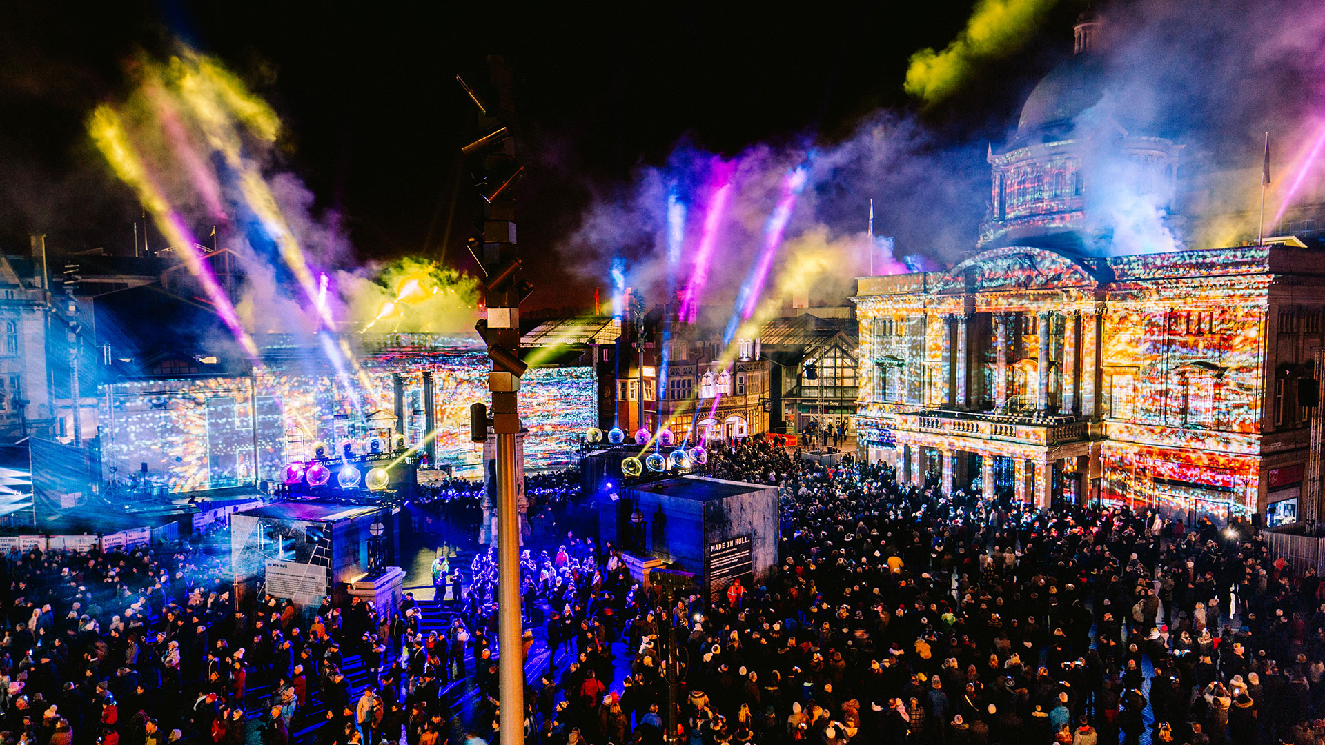 made in hull - City's history beamed onto city buildings