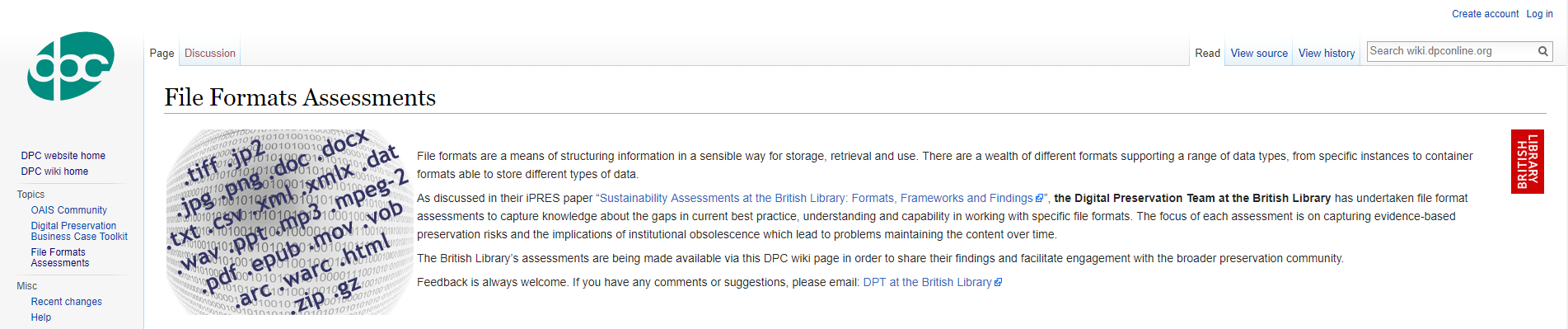 DPC Wiki FileFormatAssess banner